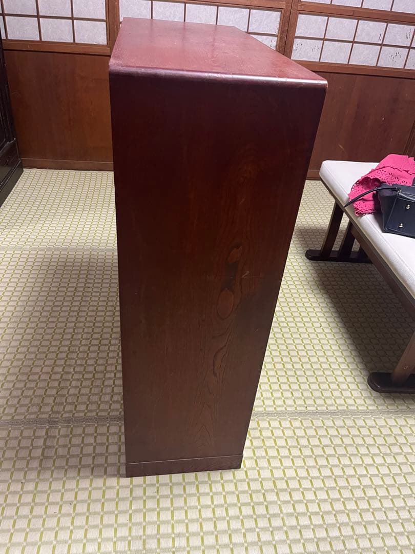 黒柿張り　茶箪笥　骨董品　超希少　欅と黒柿造り 高級　ヴィンテージ