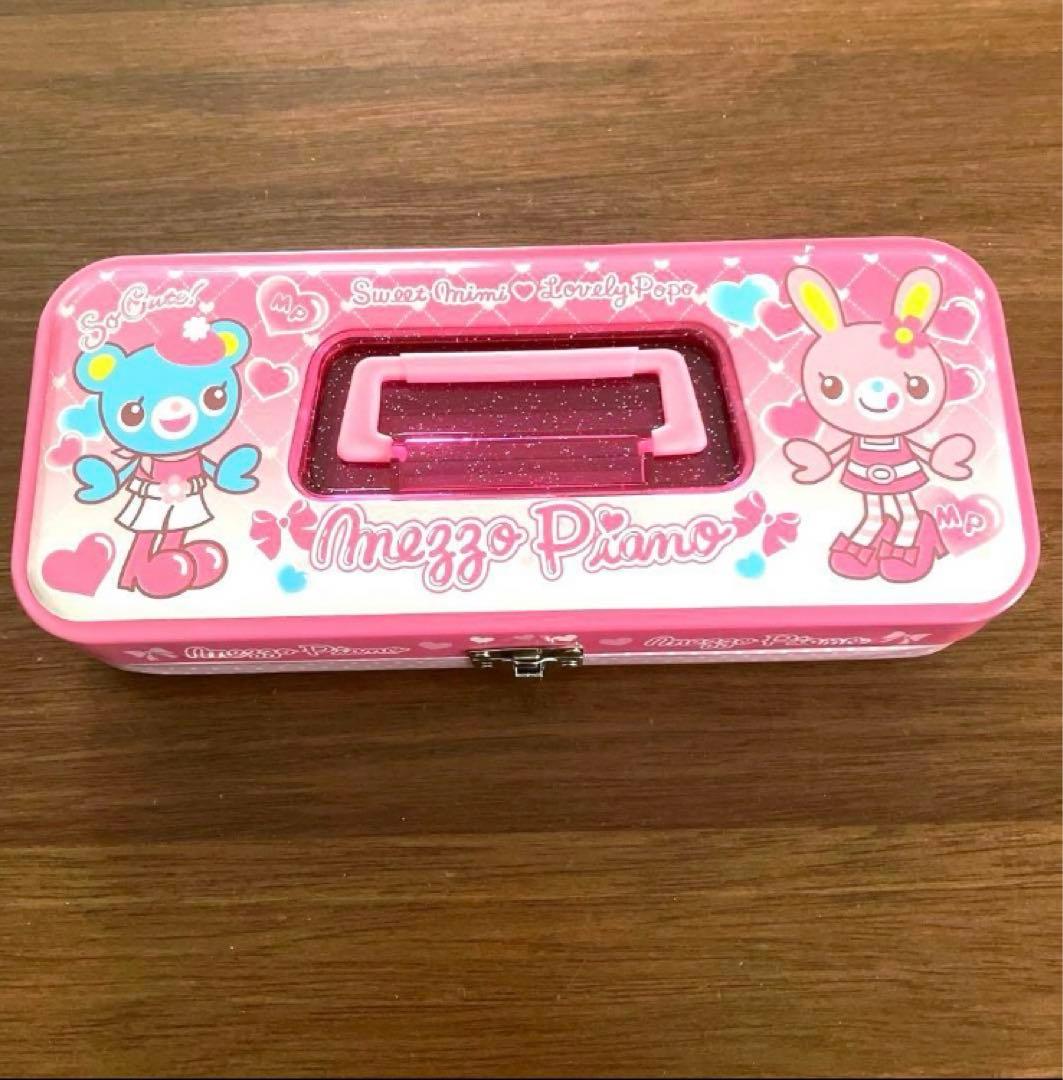 未使用品 平成 レトロ メゾピアノ ミミポポ 3段 缶ペン カンペン