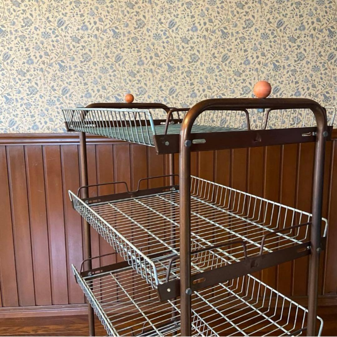 ビンテージ ワイヤーラック 店舗什器 ガーデニング 収納ラック 昭和