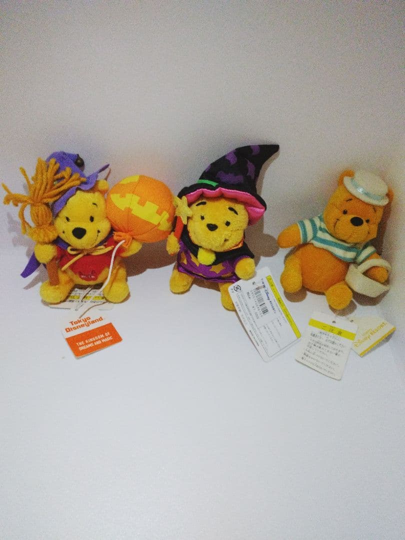 ★希少★紙タグありTDL　レトロ　くまのプーさん　ぬいぐるみバッジセット