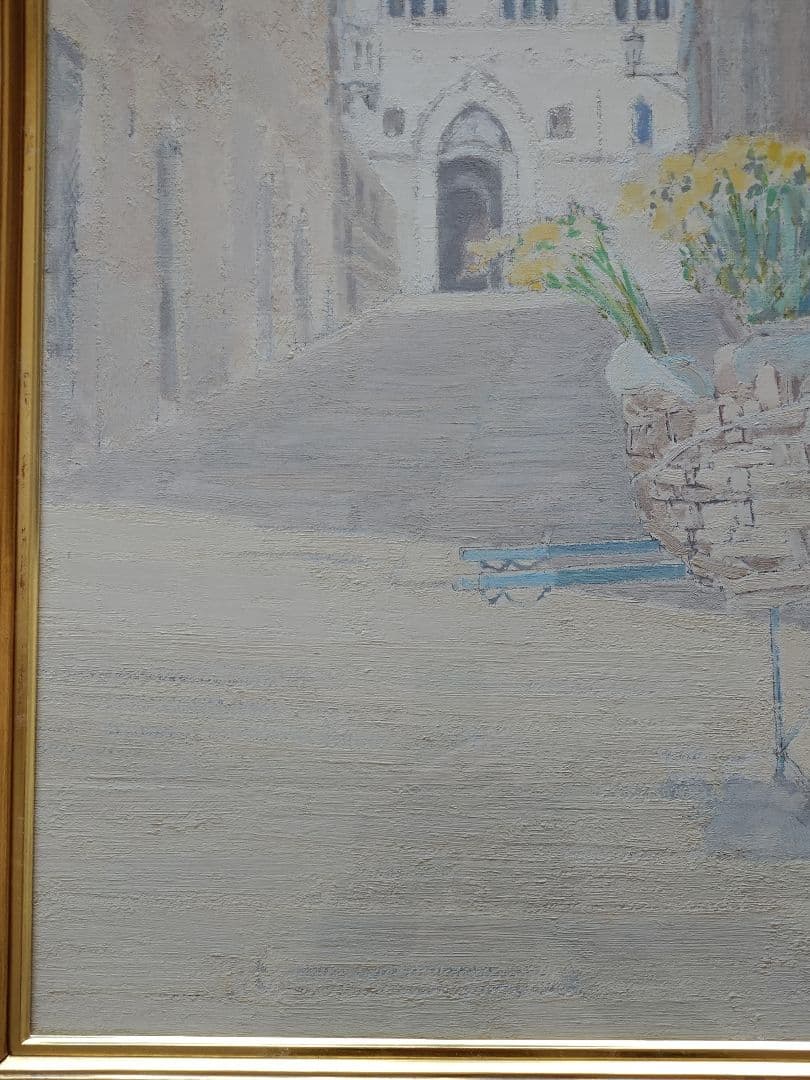 油彩画 松浦安弘 花車