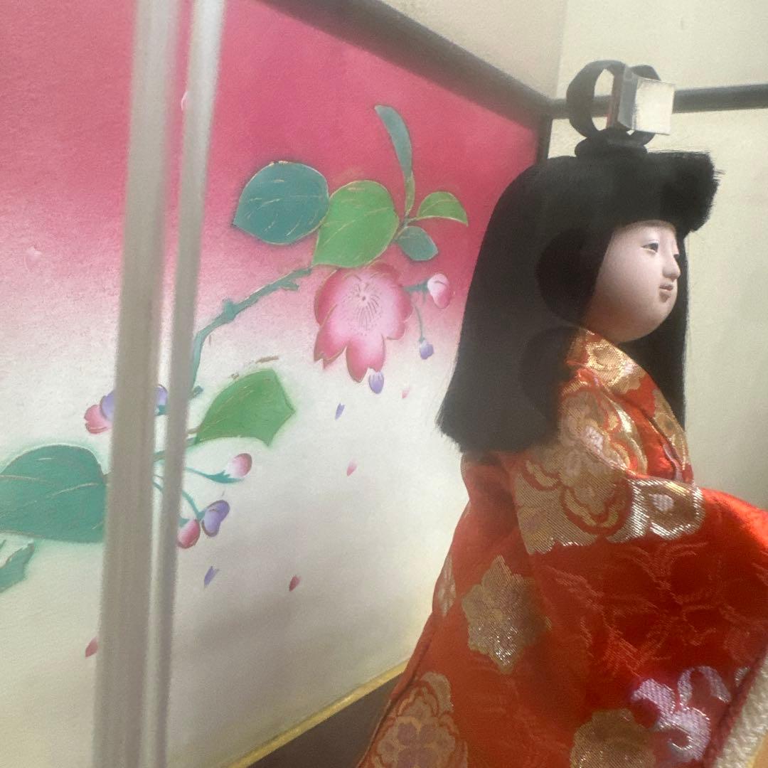 閉店セール】 桃山作 桜山 日本人形 ガラスケース入り 市松人形 - メルカリ