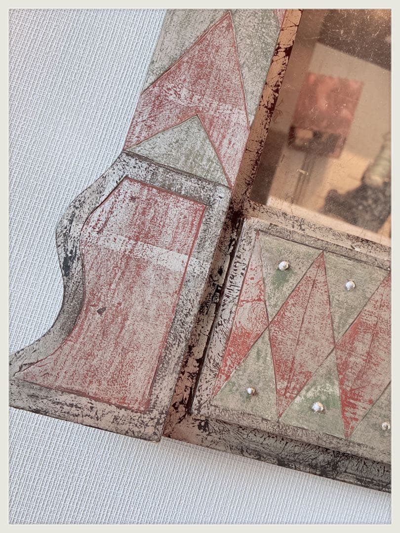 アートミラー　イギリスヴィンテージ　ハンドメイド　直引き取り歓迎！