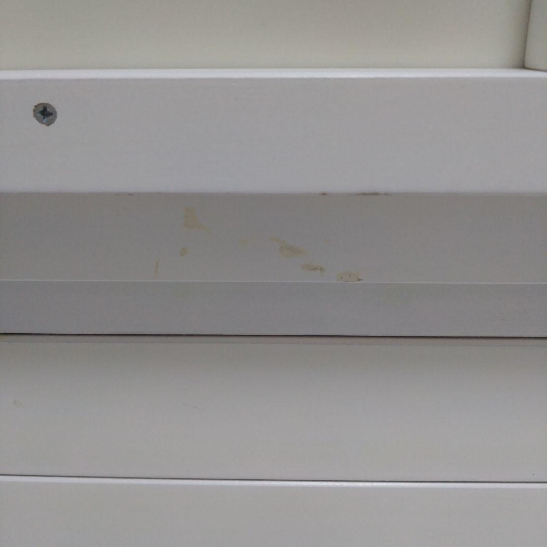 ホワイト木製収納付きベンチ