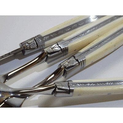 新品ラギオール カトラリー24ピースセット水牛の角 アイボリー