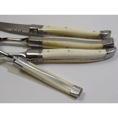 新品ラギオール カトラリー24ピースセット水牛の角 アイボリー