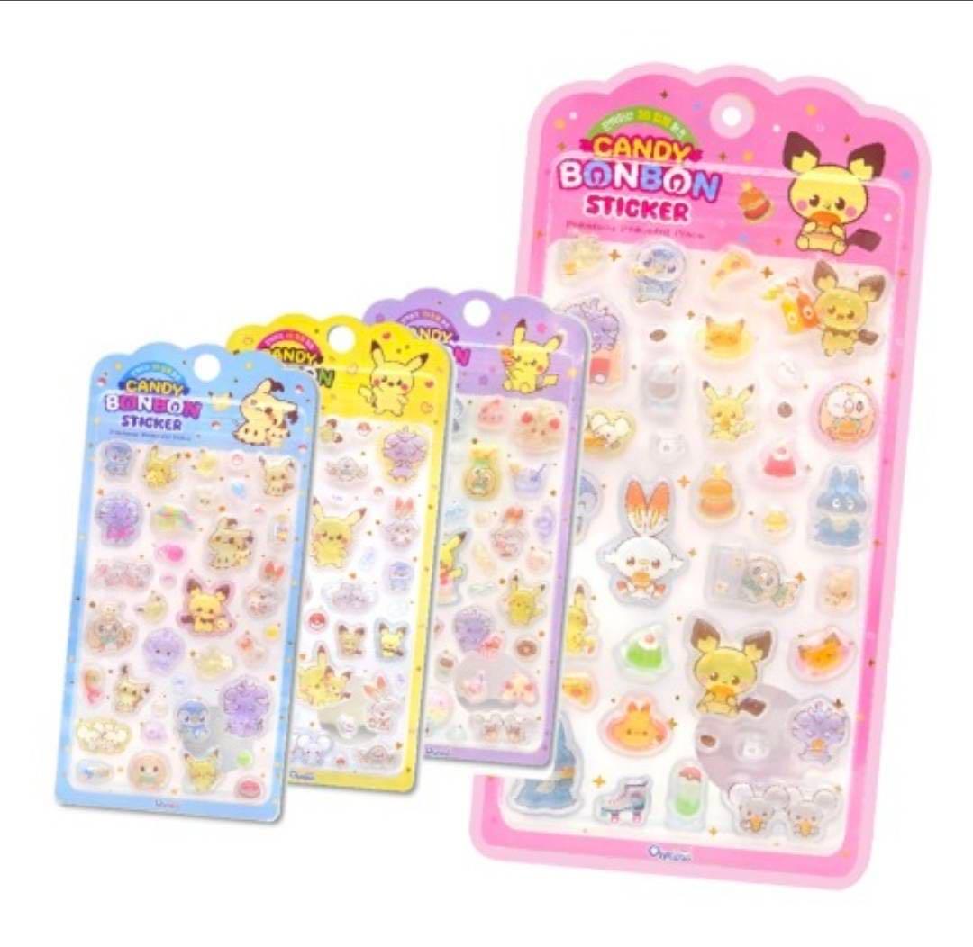 韓国限定◎ ポケモン ドロップシール 4枚セット 新作 ポケピース