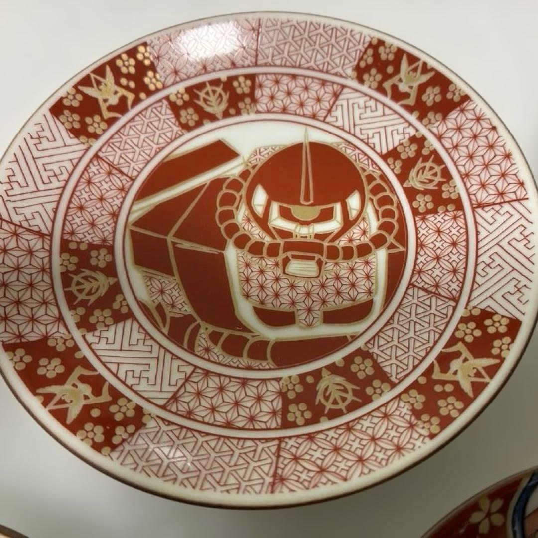 限定品】ガンダム 九谷焼 豆皿5枚＆箸置き2個セット（バラ売り不可