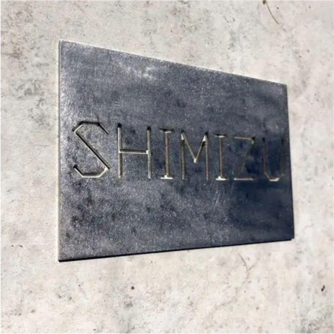 オーダー ネームプレート ステンレス 表札 プレート (レーザーカット)