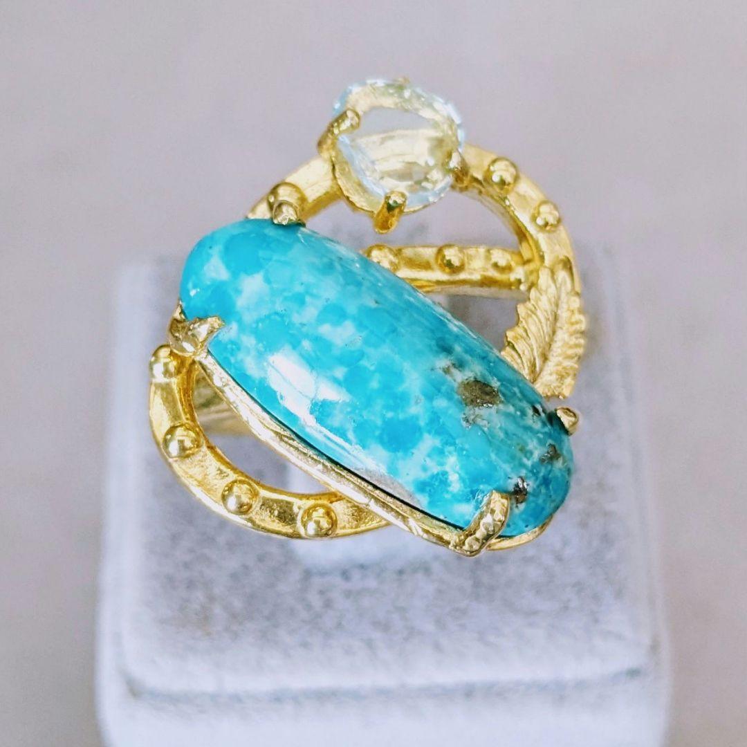 ＊NEW＊ トルコ製 ハンドメイド 天然石 リング シルバー925