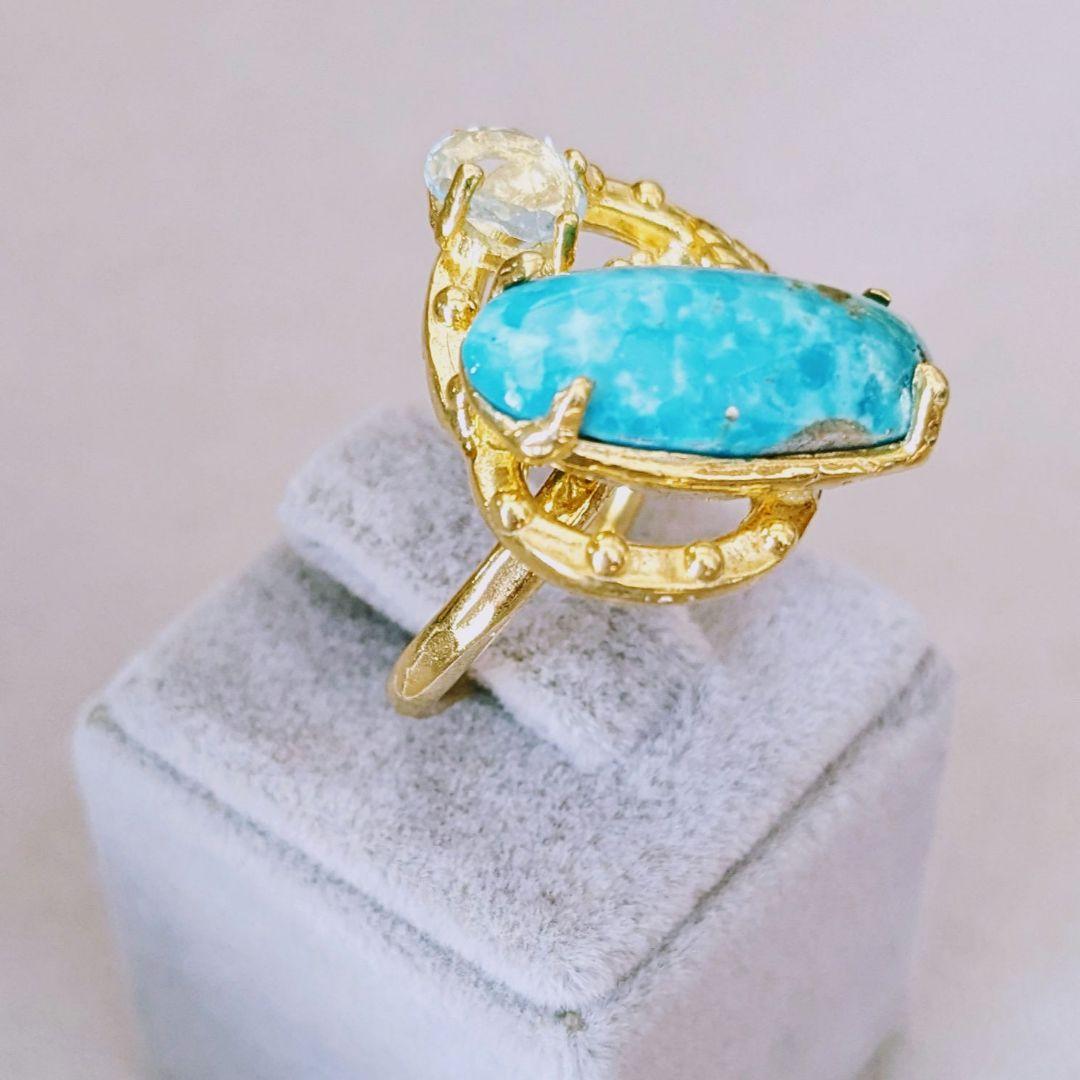 ＊NEW＊ トルコ製 ハンドメイド 天然石 リング シルバー925