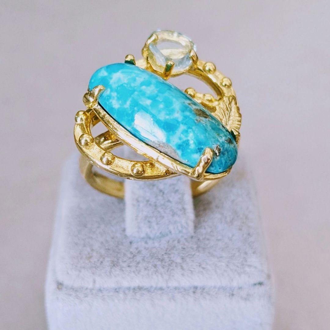 ＊NEW＊ トルコ製 ハンドメイド 天然石 リング シルバー925