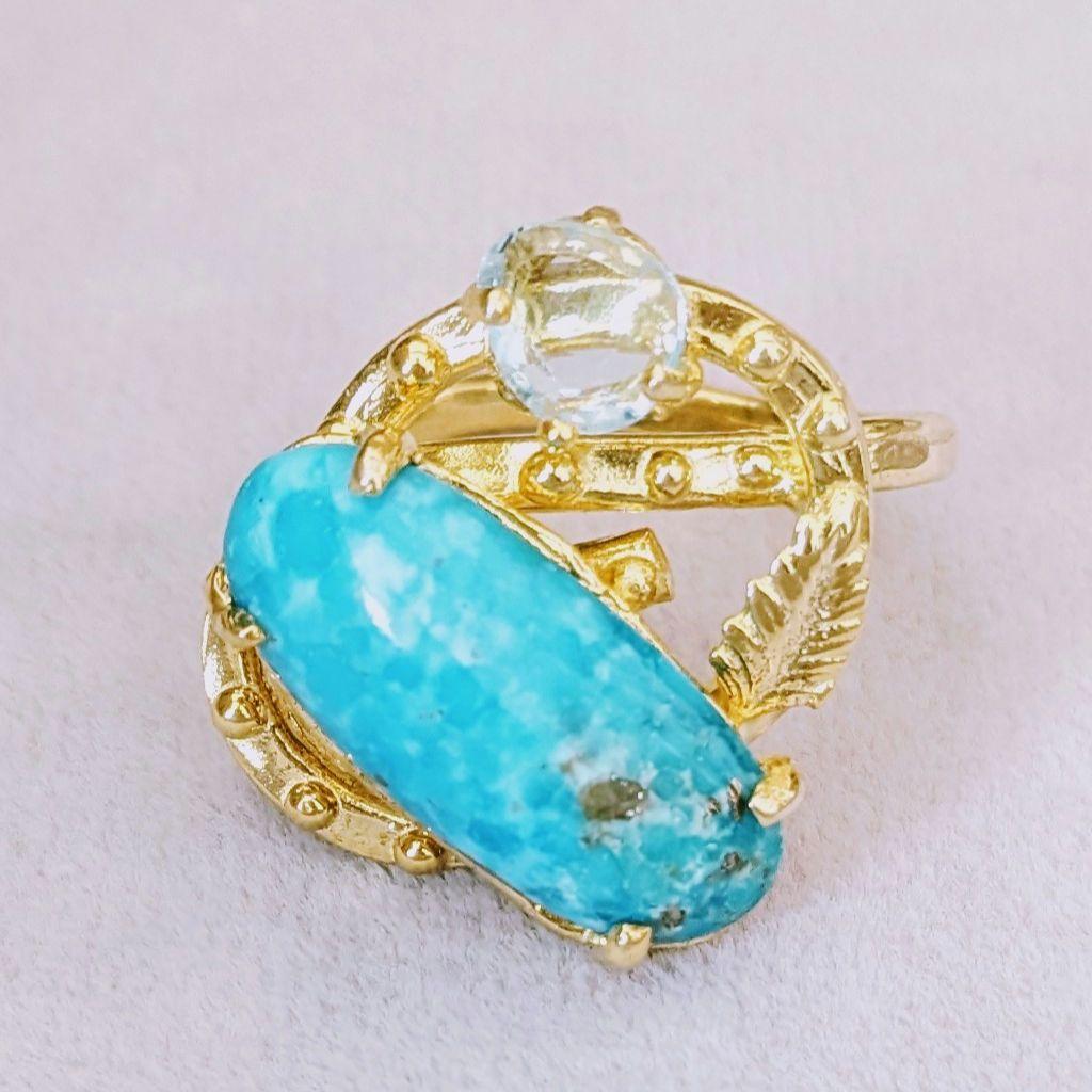 ＊NEW＊ トルコ製 ハンドメイド 天然石 リング シルバー925