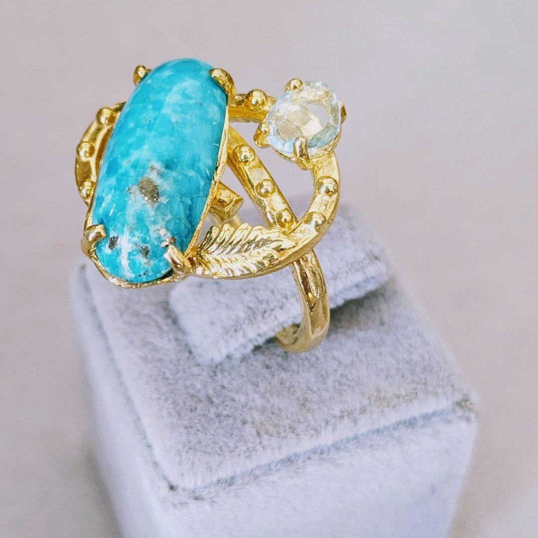 ＊NEW＊ トルコ製 ハンドメイド 天然石 リング シルバー925