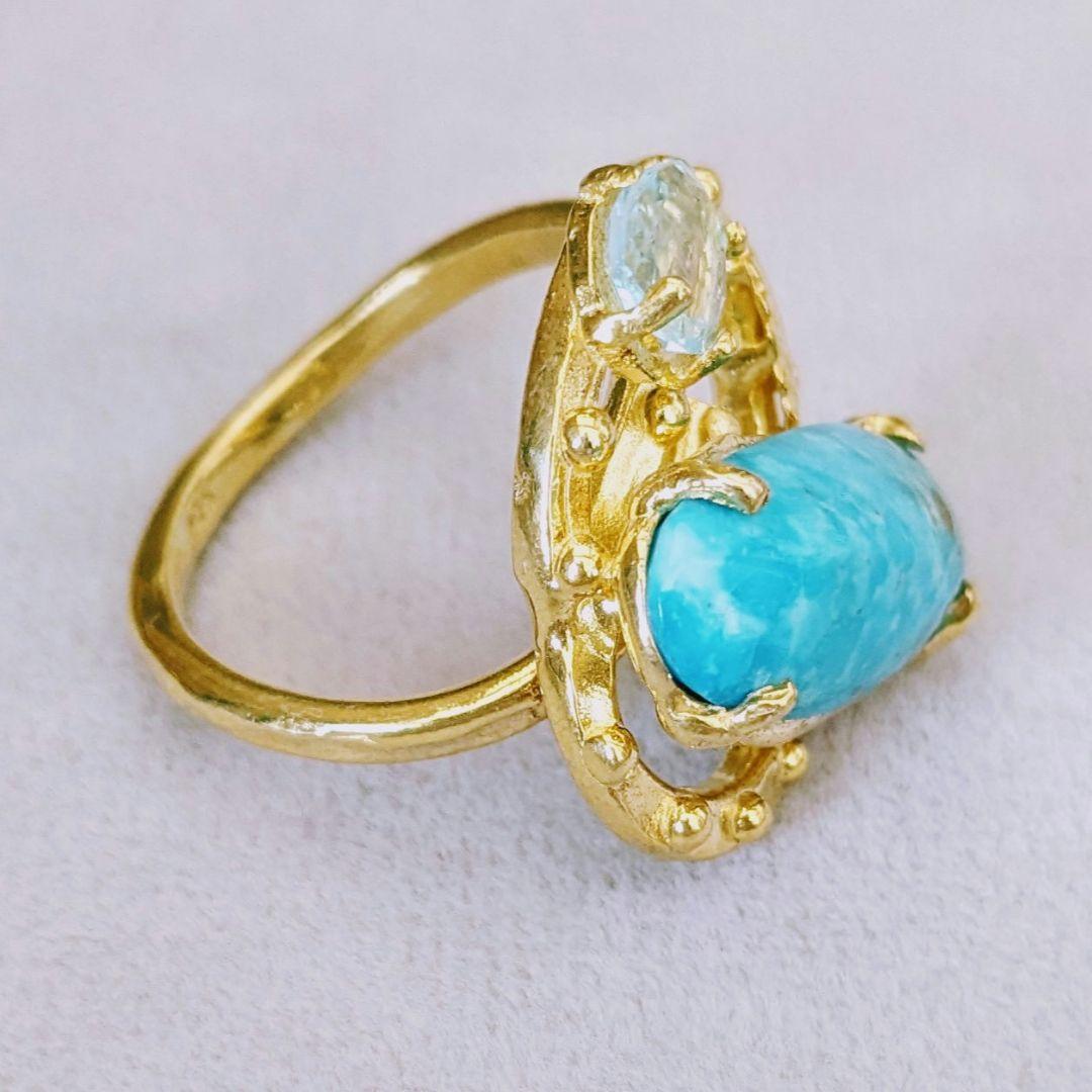 ＊NEW＊ トルコ製 ハンドメイド 天然石 リング シルバー925