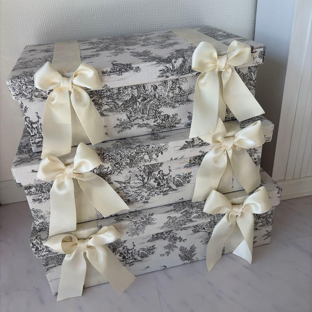 ジェニファーテイラー トワルドジュイ柄 3段収納ボックス