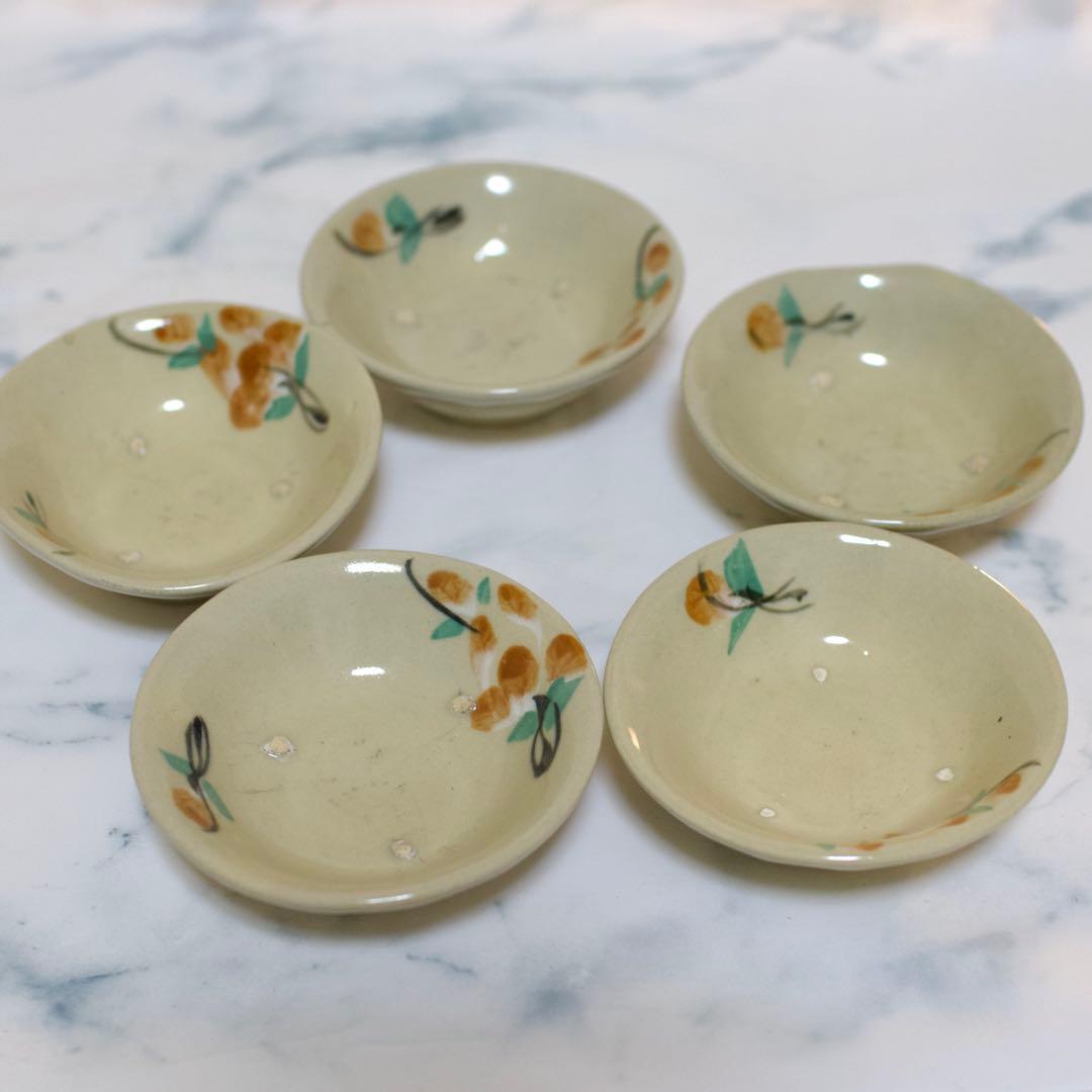 ソンべ焼き 9cm 5枚セット ヴィンテージ 豆皿 花 ベトナム - メルカリ