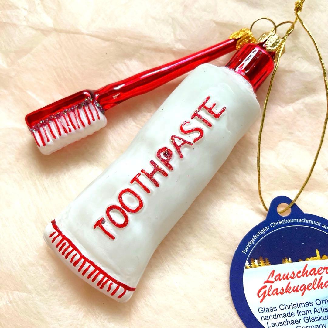 《1点限り》新品未使用 歯ブラシ 歯磨き粉 オーナメント