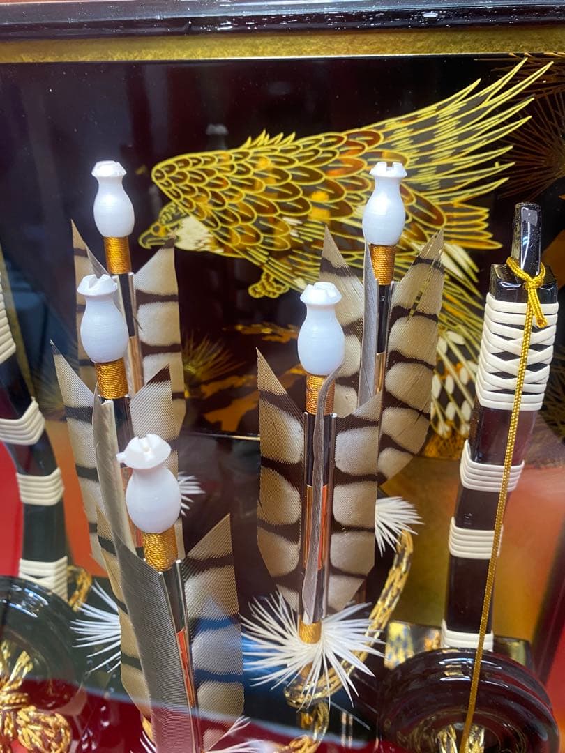 東京久月　家紋とお子様名入付破魔弓１３号・間口約３１×奥行約２４×高さ約５２㎝