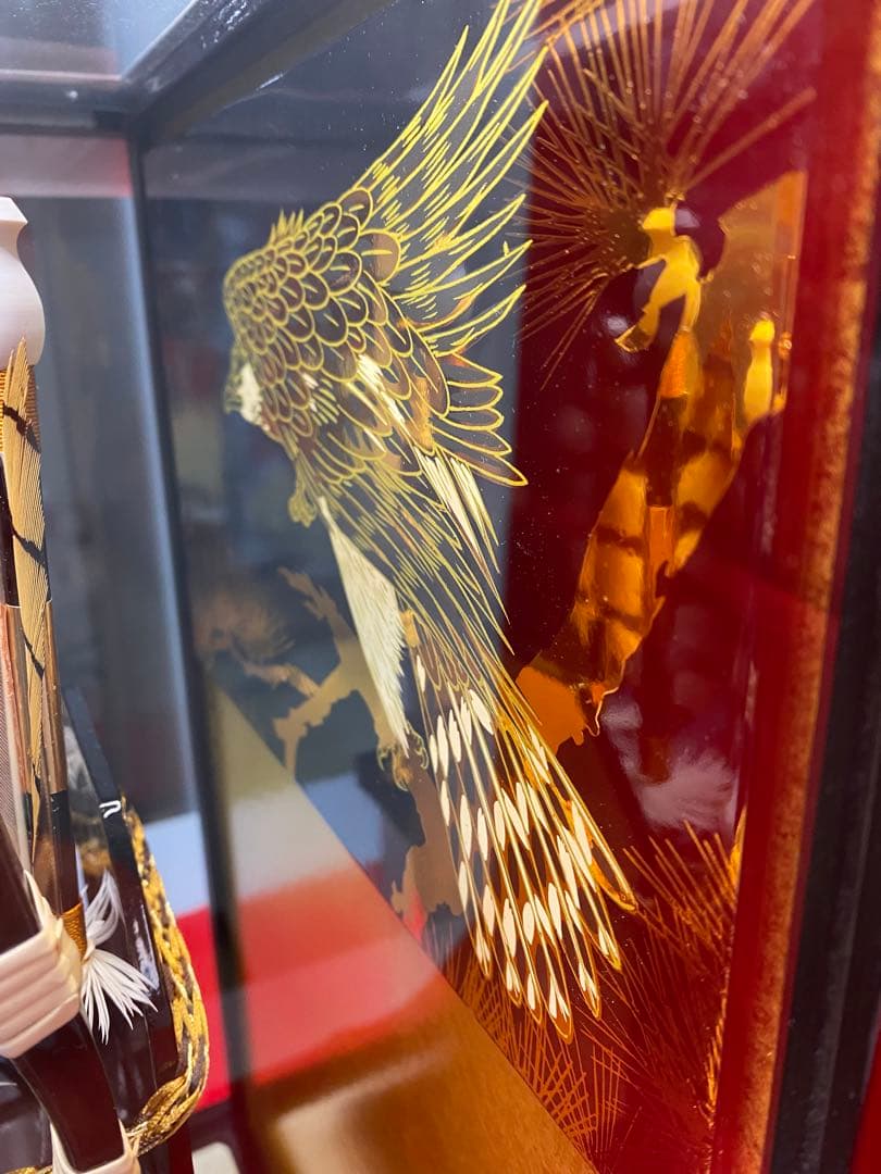 東京久月　家紋とお子様名入付破魔弓１３号・間口約３１×奥行約２４×高さ約５２㎝