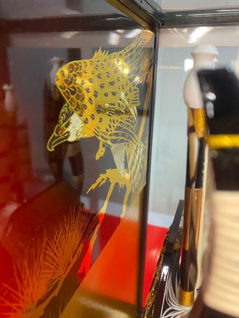 東京久月　家紋とお子様名入付破魔弓１３号・間口約３１×奥行約２４×高さ約５２㎝