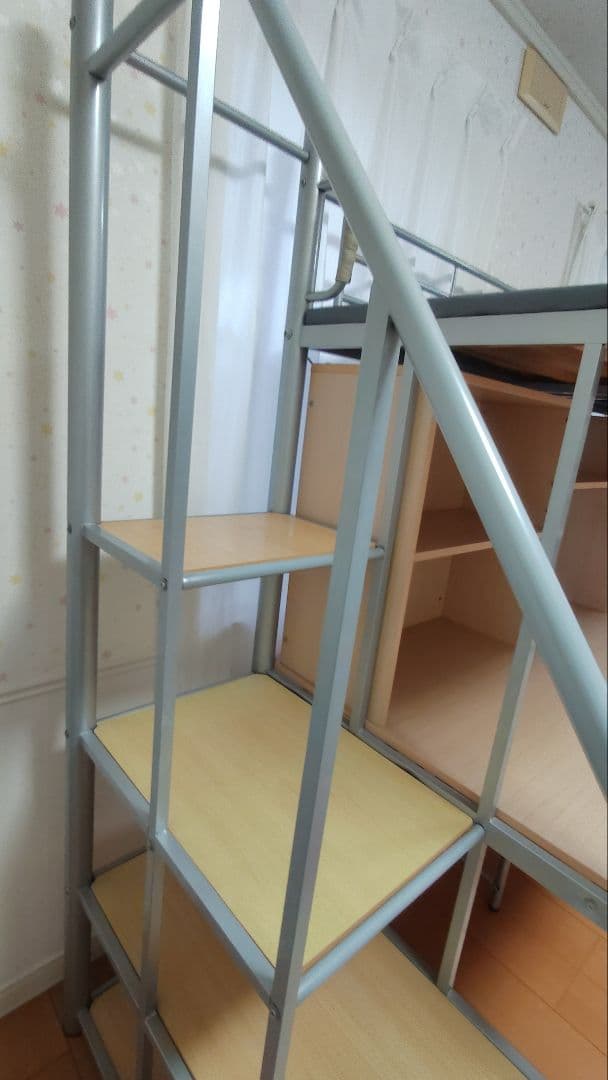 ロフトベッド シングルサイズ 収納付き