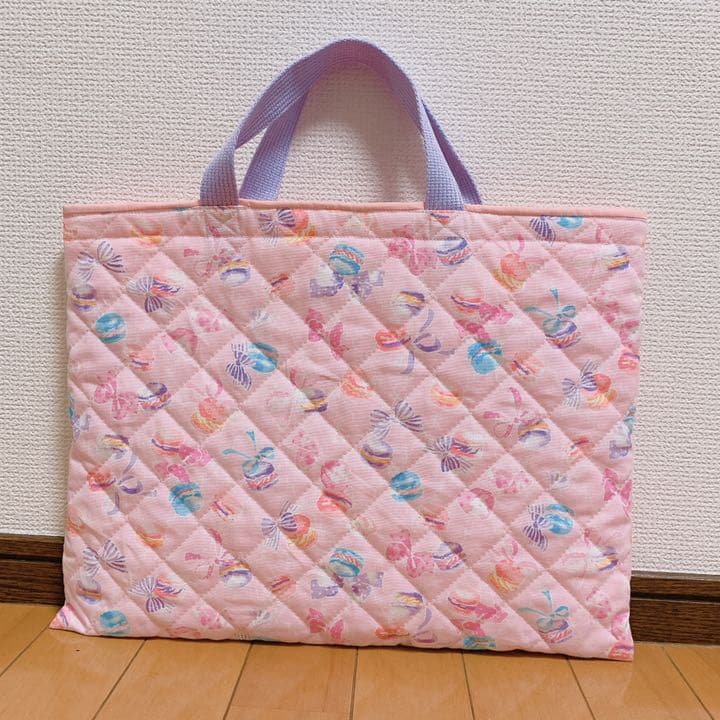 ハンドメイド　入園　幼稚園　女の子　レッスンバッグ　シューズバッグ　上履き入れ