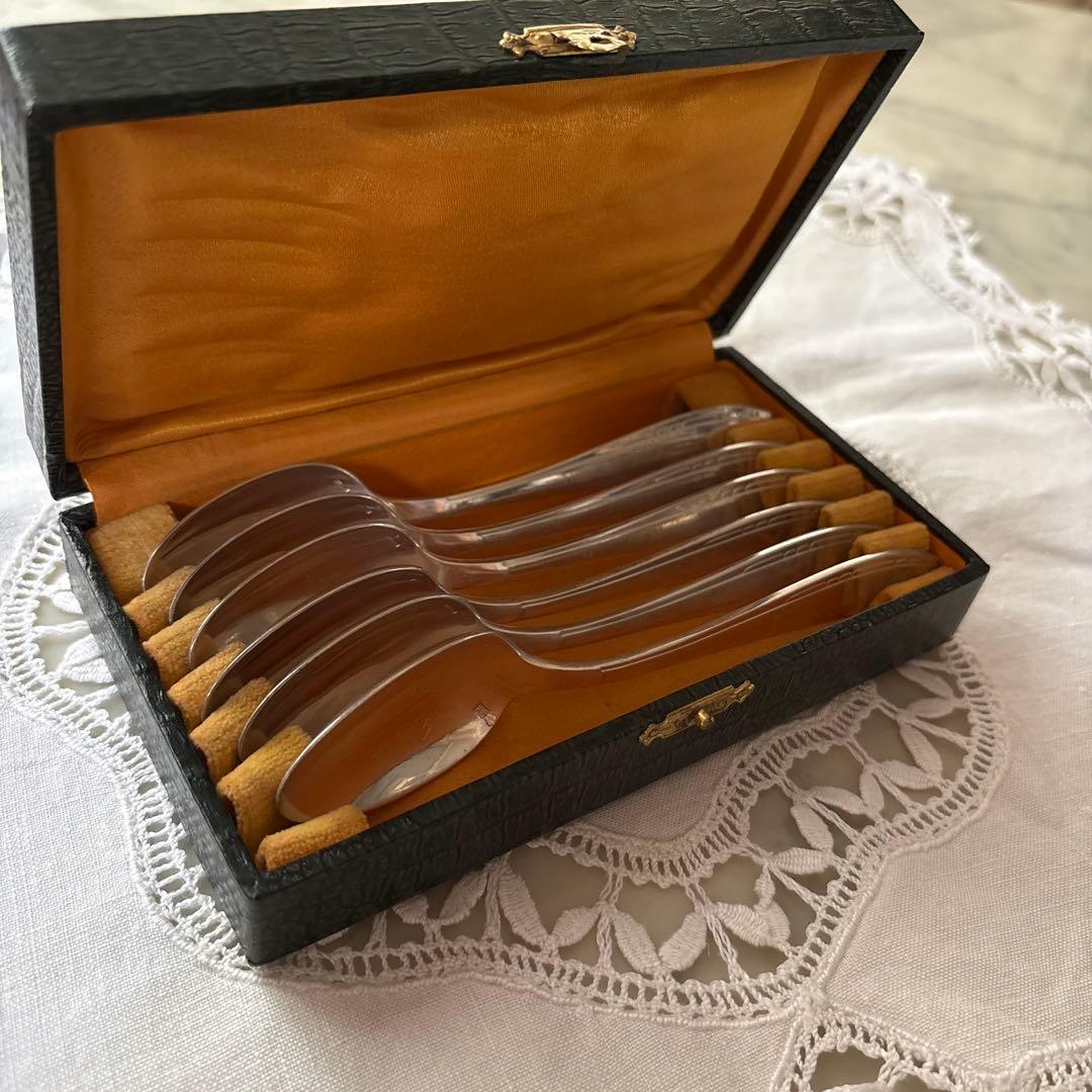 フランス　アンティーク　ヴィンテージ　APOLLO スプーン　6本　銀食器