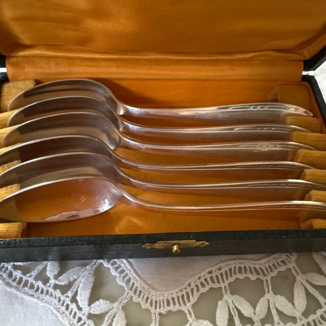 フランス　アンティーク　ヴィンテージ　APOLLO スプーン　6本　銀食器