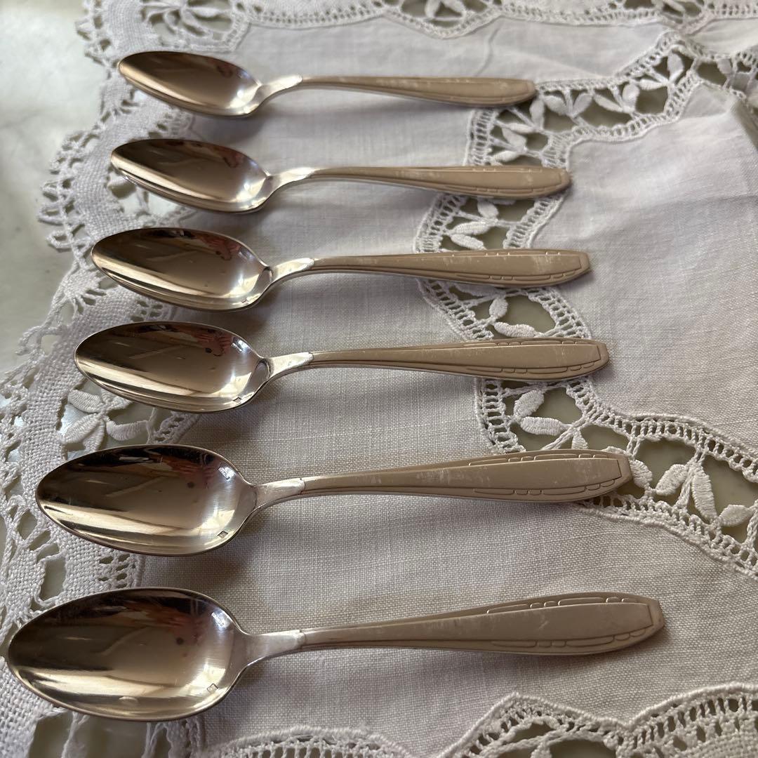 フランス　アンティーク　ヴィンテージ　APOLLO スプーン　6本　銀食器