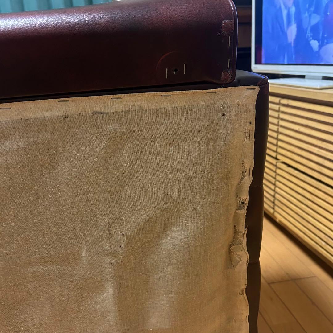 ☆最終値下【ヴィンテージ風レザー調1人掛けソファ】