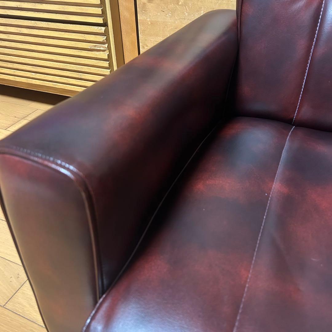 ☆最終値下【ヴィンテージ風レザー調1人掛けソファ】