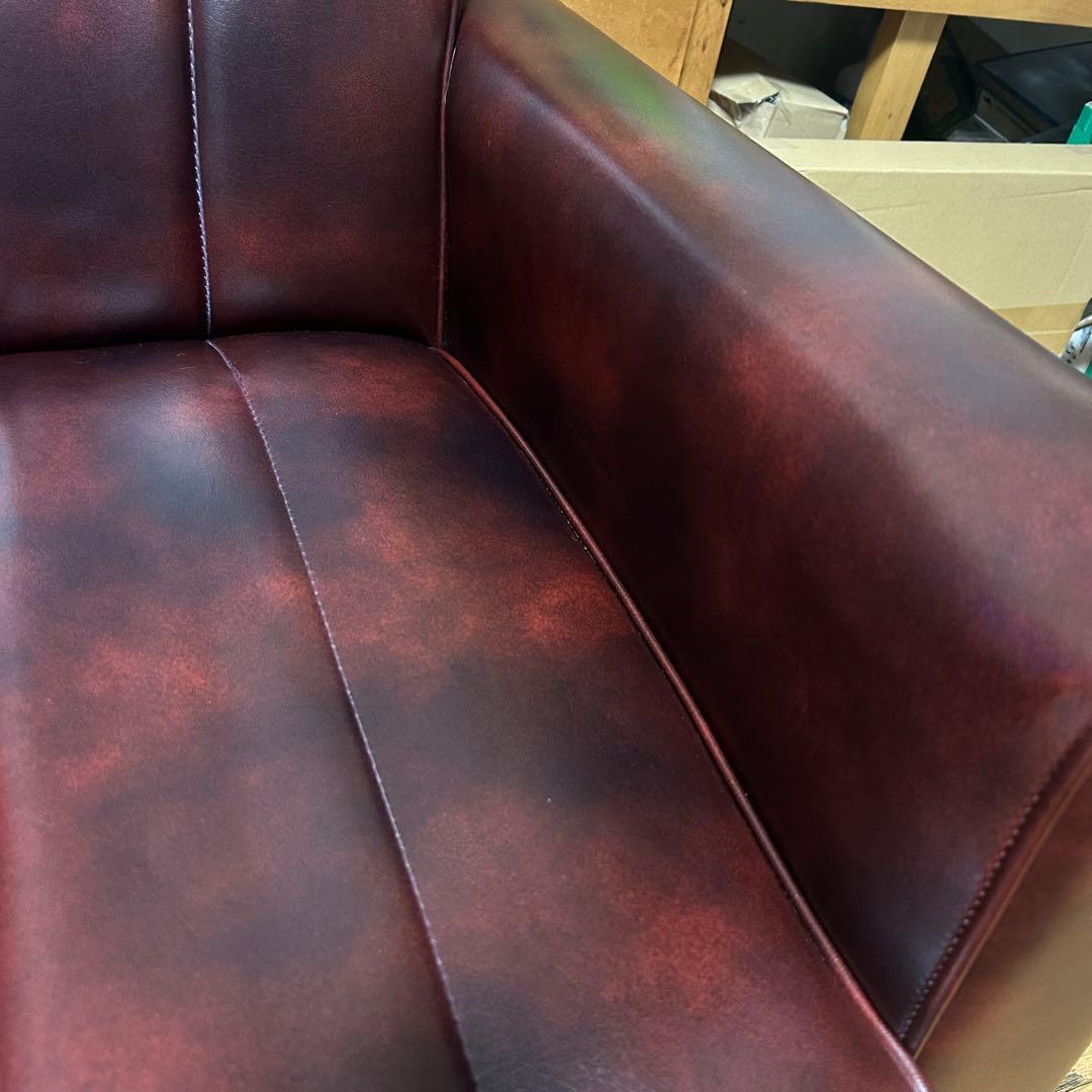 ☆最終値下【ヴィンテージ風レザー調1人掛けソファ】