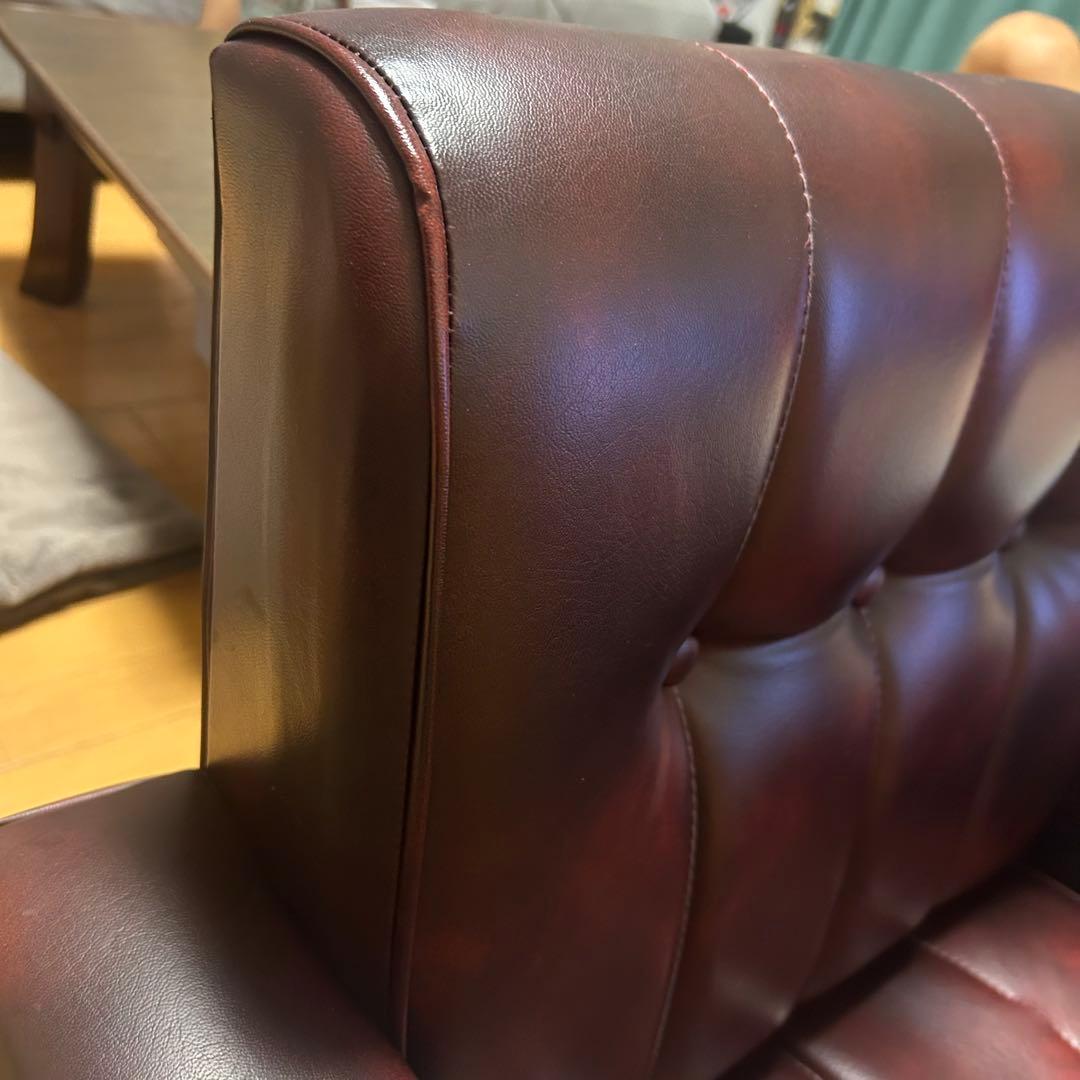 ☆最終値下【ヴィンテージ風レザー調1人掛けソファ】