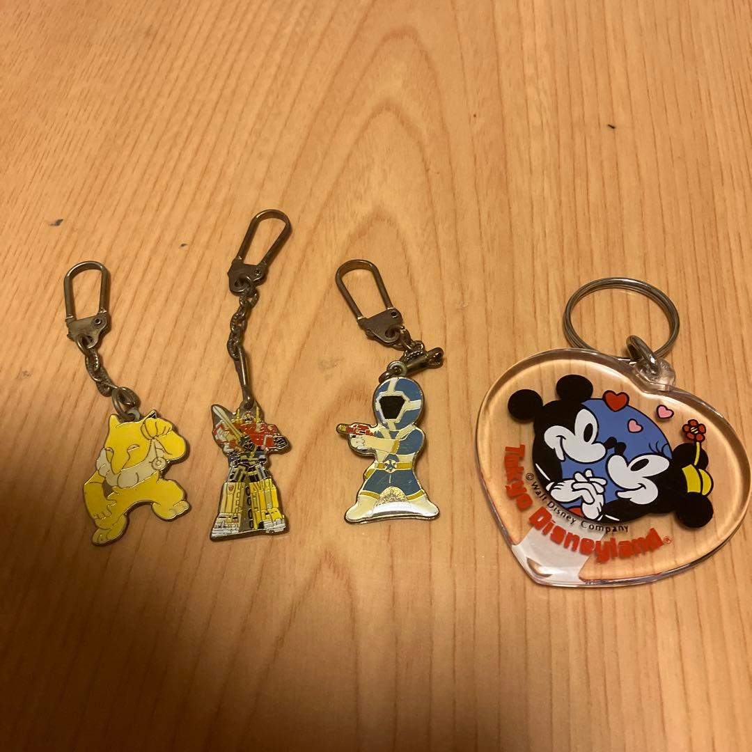 キャラクターキーホルダーセット 昔のディズニーランドのストラップ