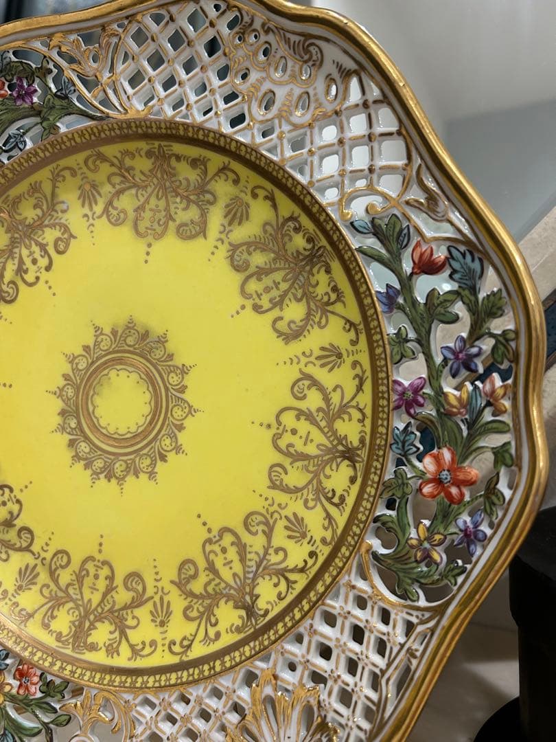 Meissenマイセン 飾り皿　アンティーク キャビネットプレート ドレスデン