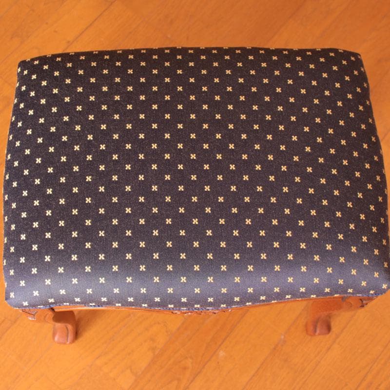 猫脚スツール レトロ風 青 ヴィンテージ風 かわいい 222-1325-002