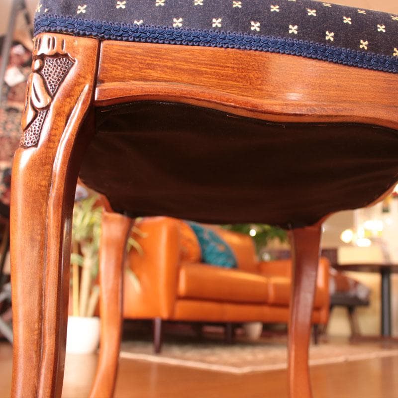 猫脚スツール レトロ風 青 ヴィンテージ風 かわいい 222-1325-002