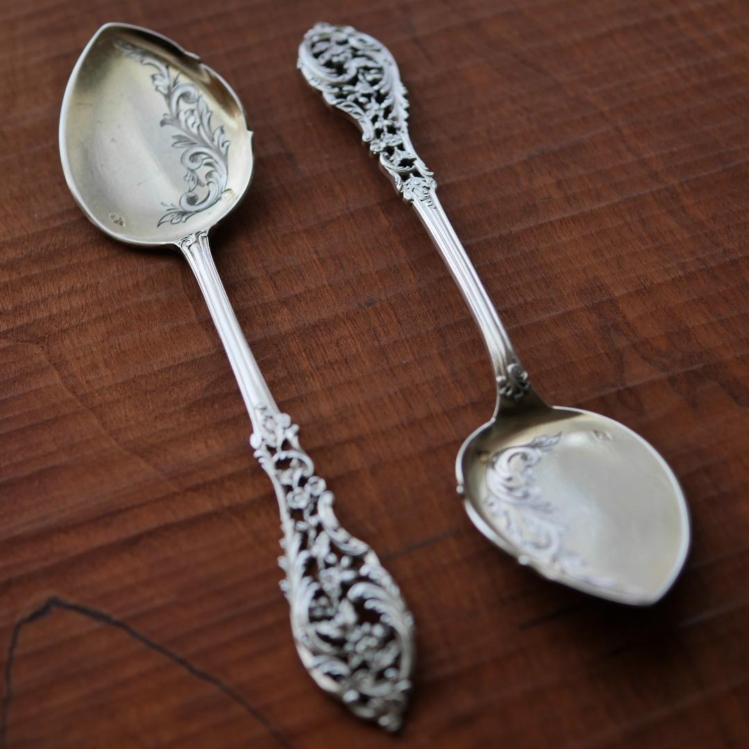 ◆アンティーク◆シルバー950◆JeanGranvigne◆スプーン2本セット◆