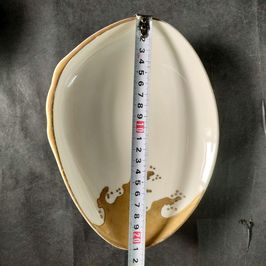 C10-3/金彩波文銘々皿 大皿10客・小皿10客/和食器/懐石