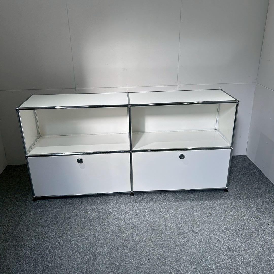 【美品】USM Haller キャビネット2列2段 ピュアホワイト