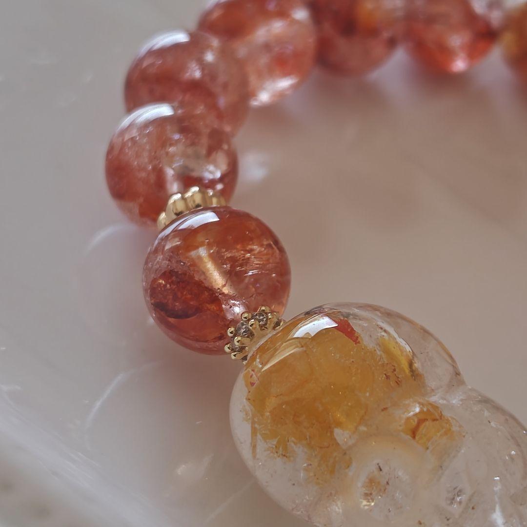 ライモナイトインクオーツ貔貅ブレス