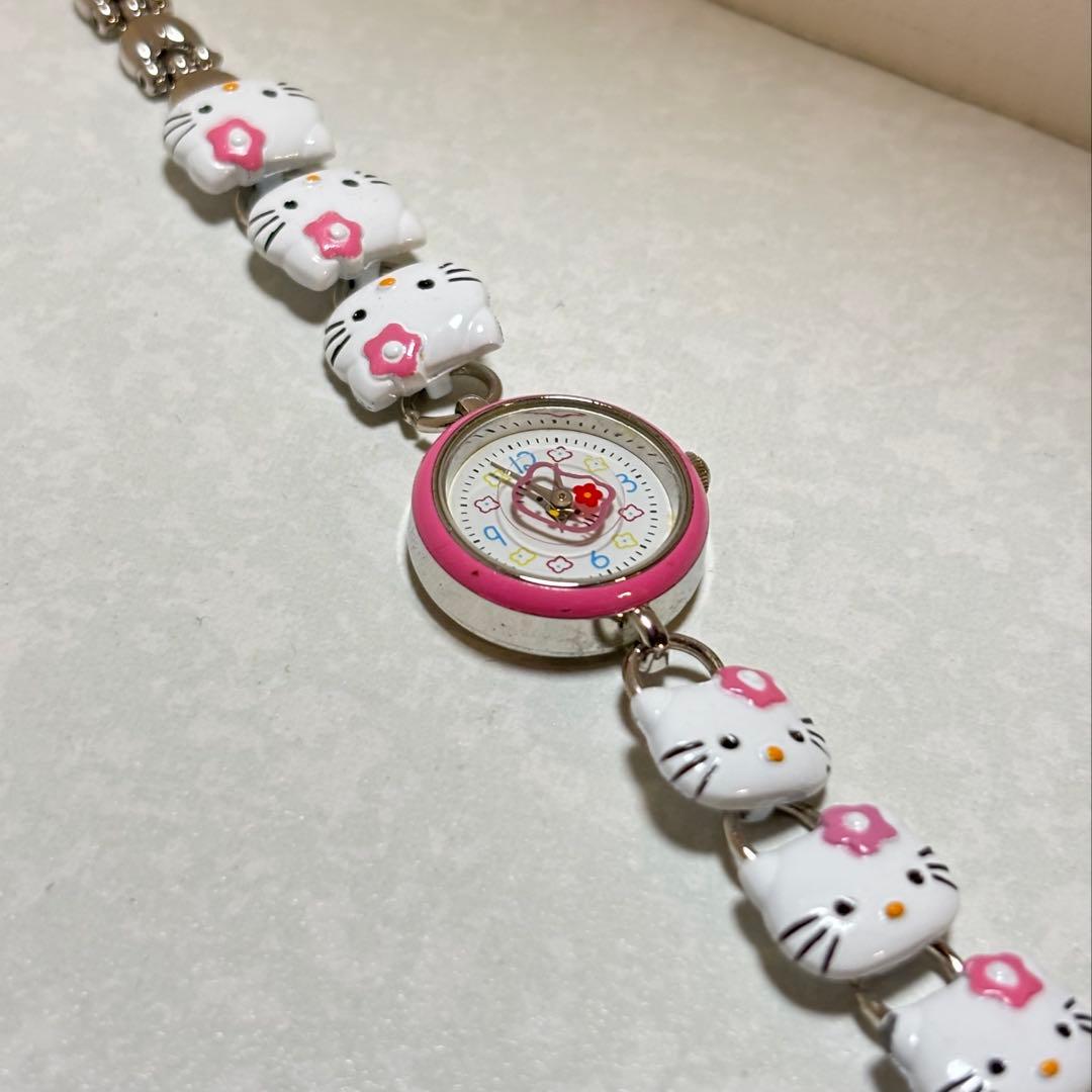 ハロー キティ 腕時計 ブレスレット型 電池交換済 平成レトロ 非売品
