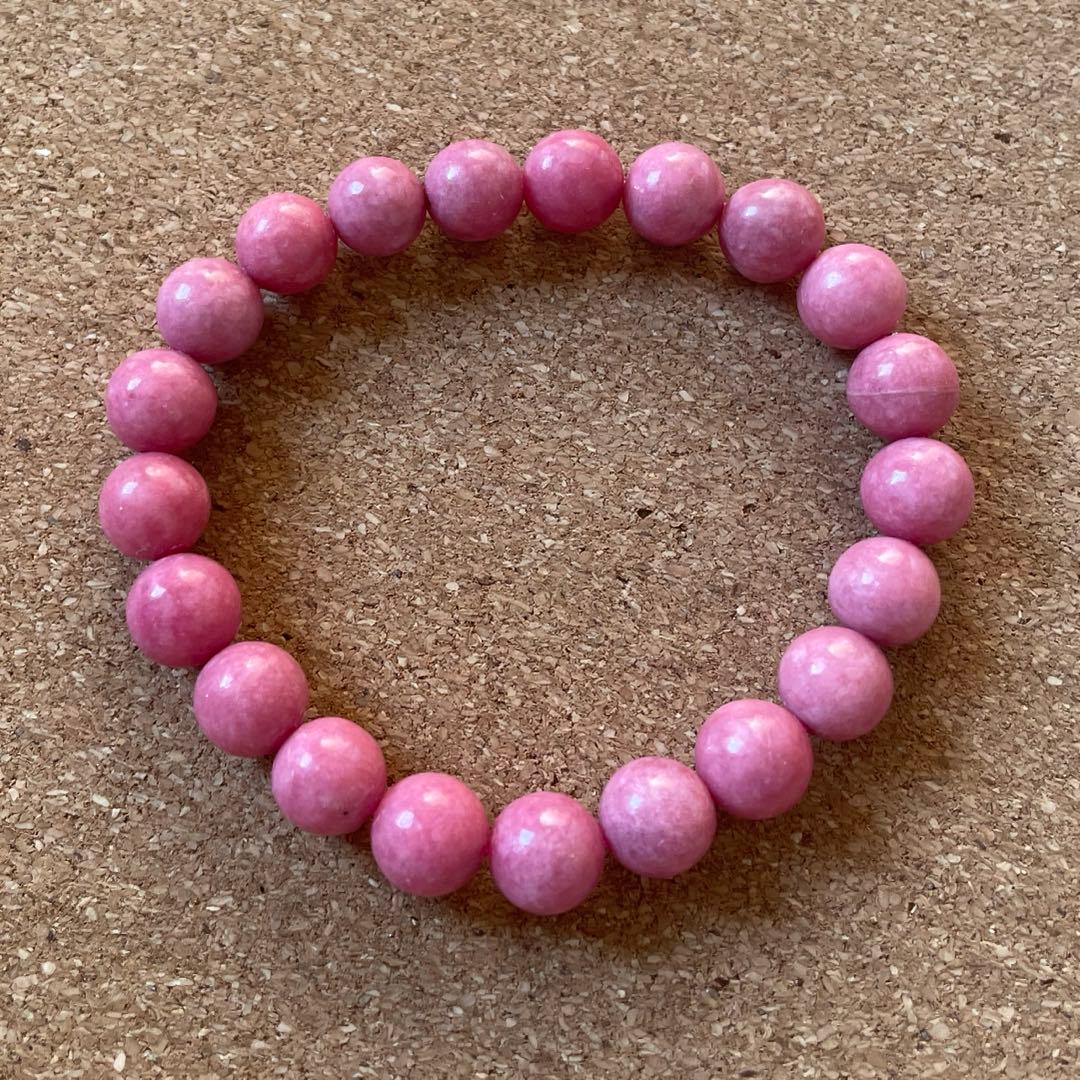 【ロードナイト】 約9㎜ 内周 16.5㎝ 天然石 ブレスレット　セール開催中！