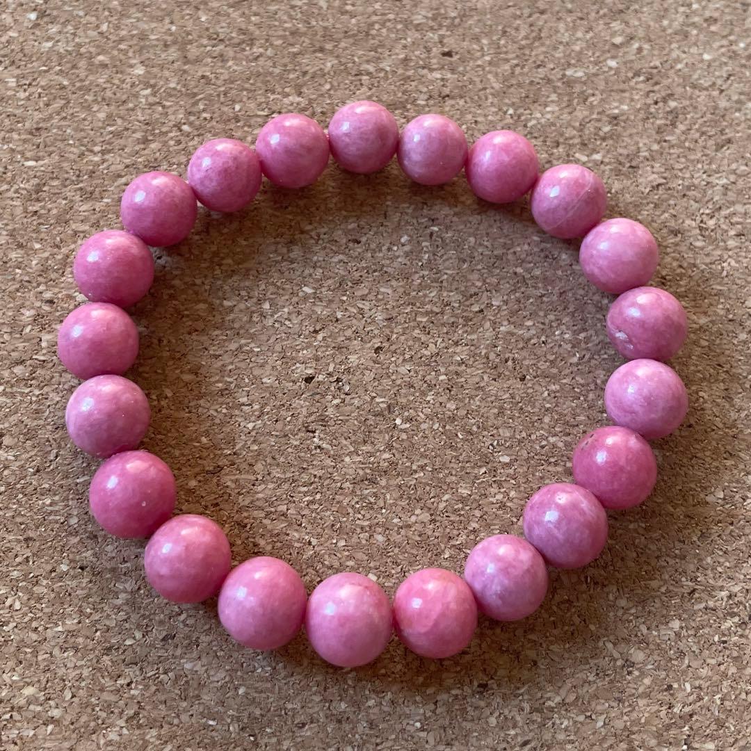 【ロードナイト】 約9㎜ 内周 16.5㎝ 天然石 ブレスレット　セール開催中！