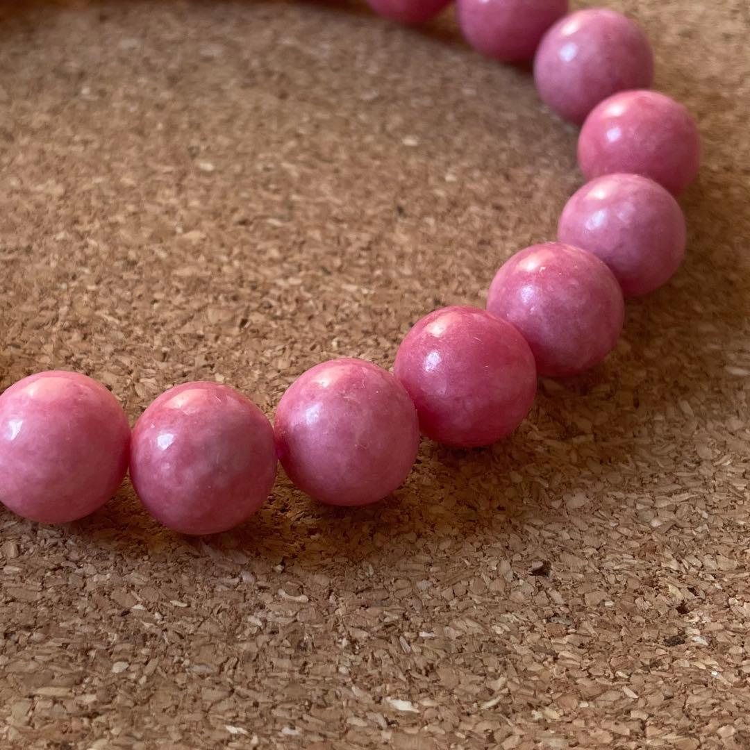 【ロードナイト】 約9㎜ 内周 16.5㎝ 天然石 ブレスレット　セール開催中！