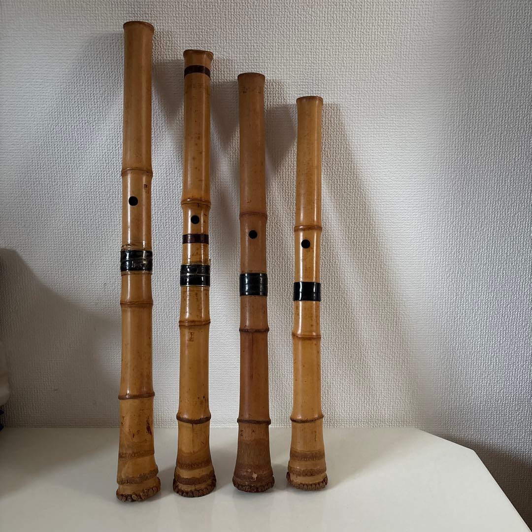 尺八本体 竹製 4本セット
