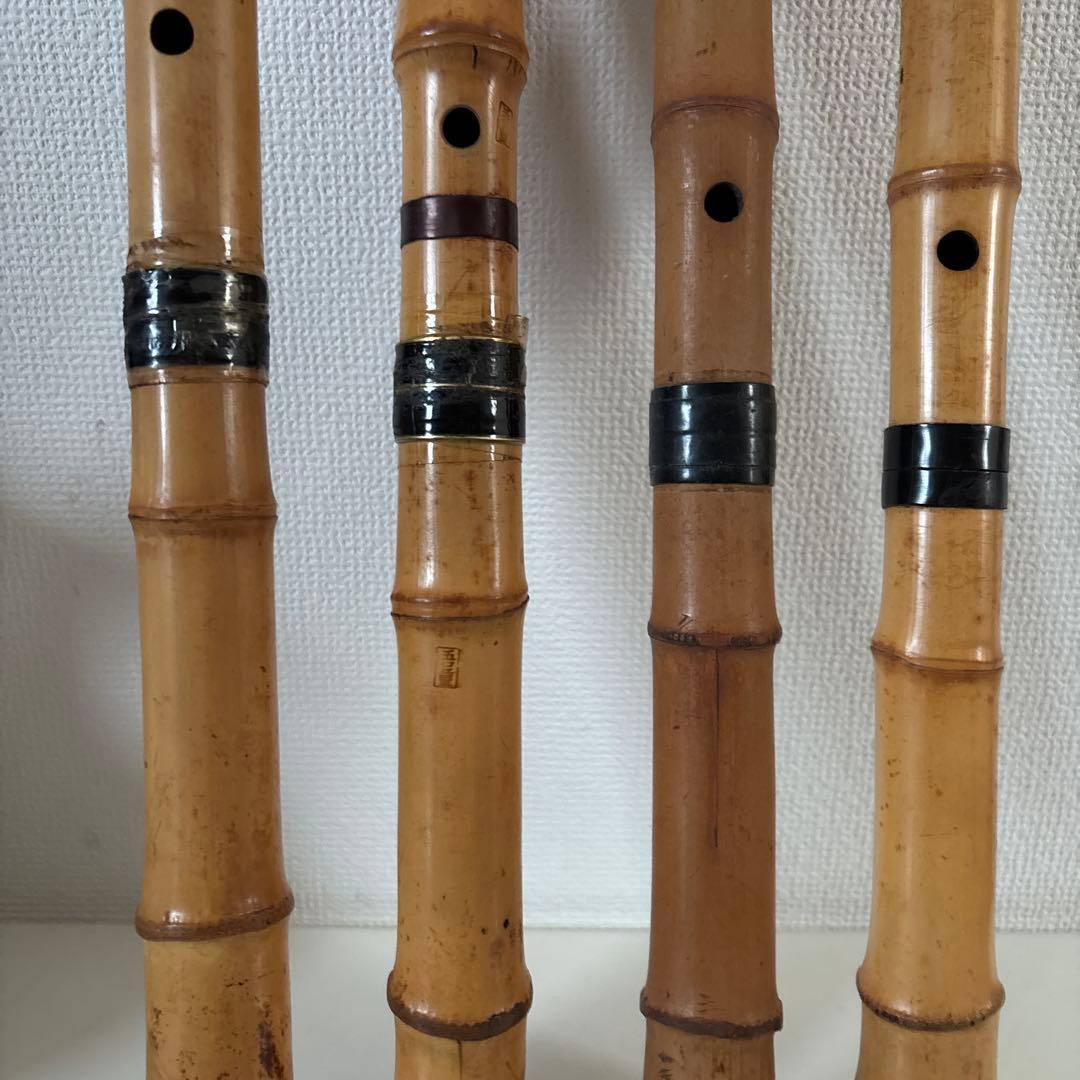 尺八本体 竹製 4本セット