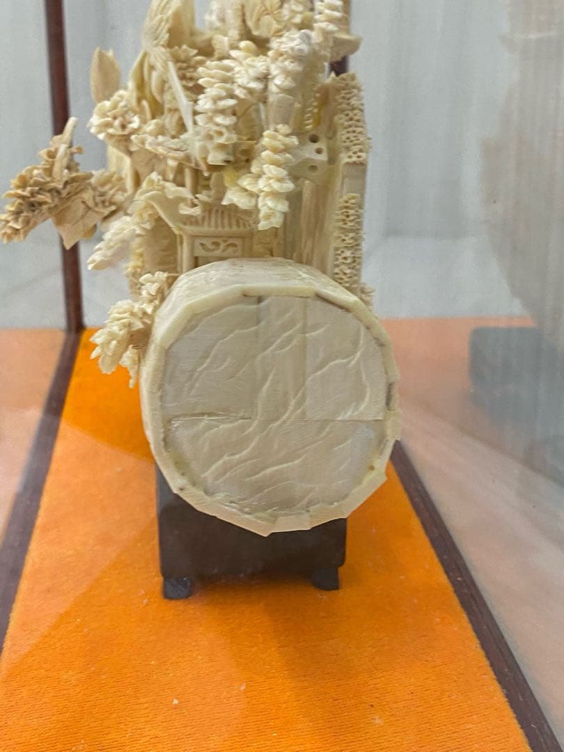 天然マンモス牙美しい手作り彫刻 順風満帆 置物飾り