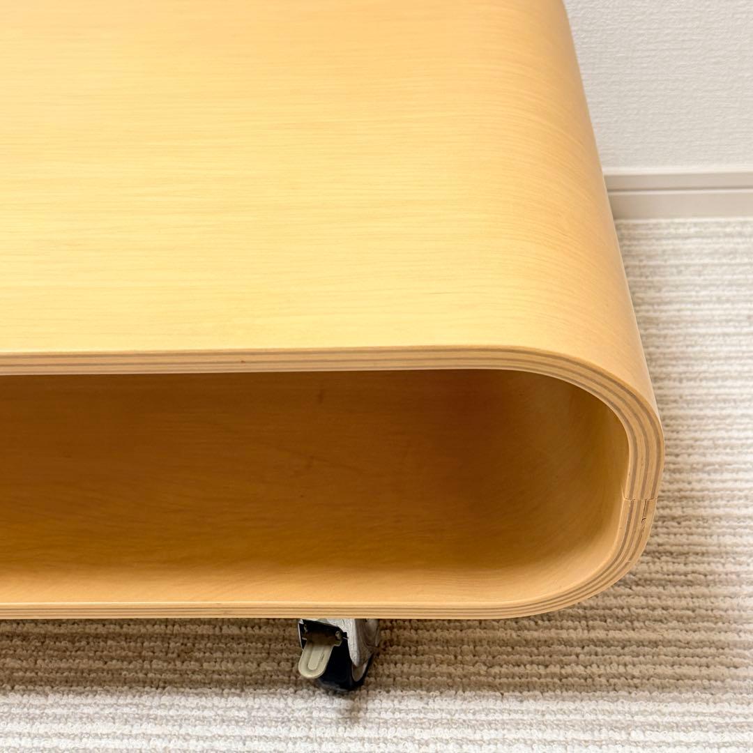 曲げ木　ローテーブル キャスター　サイドテーブル　TV台　天然木　北欧　オーク